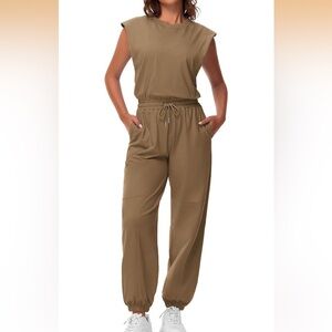 Women's Tan Jumpsuit